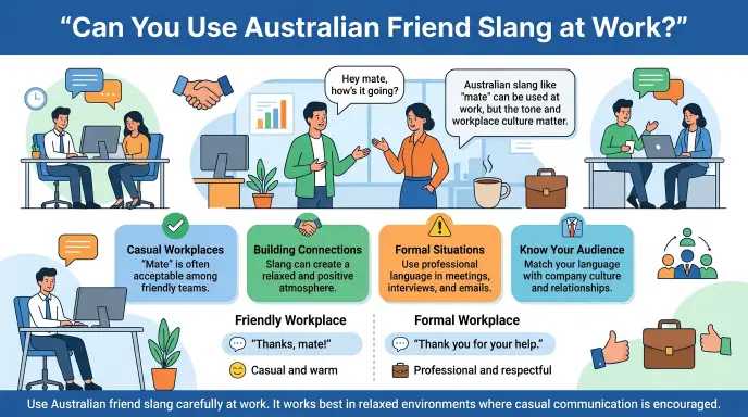 Can You Use Australian Friend Slang at Work?