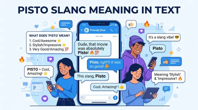 Pisto Slang Meaning in Text