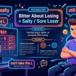 Bitter about losing in slang