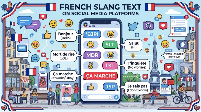 French Slang Text on Social Media Platforms