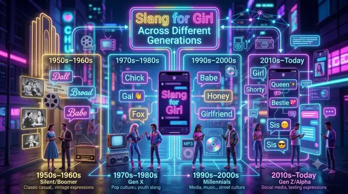 Slang for Girl Across Different Generations