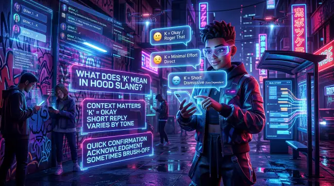 What Does "K" Mean in Hood Slang