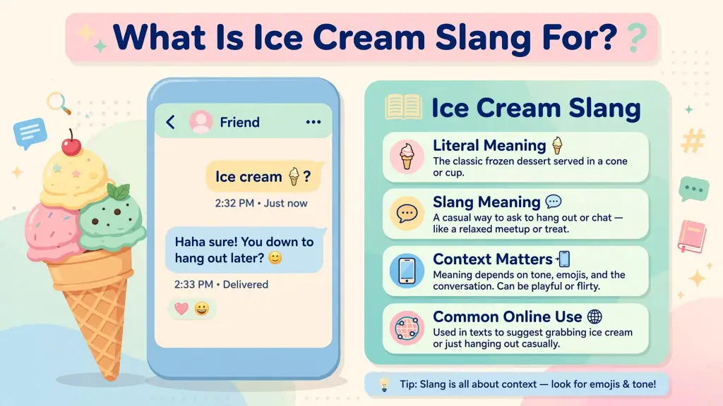 What Is Ice Cream Slang For