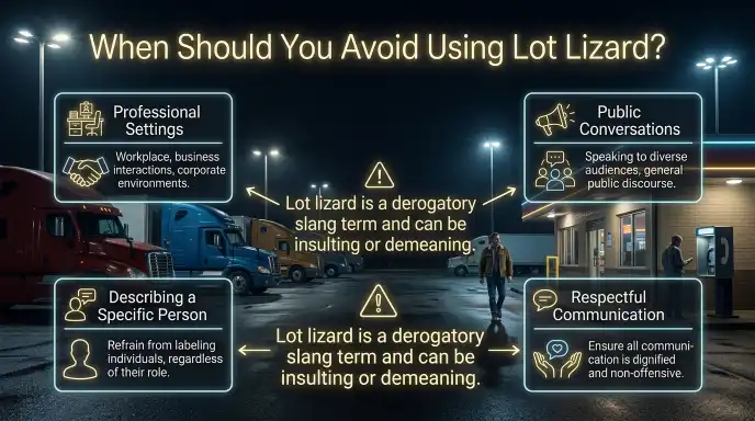 When Should You Avoid Using Lot Lizard?