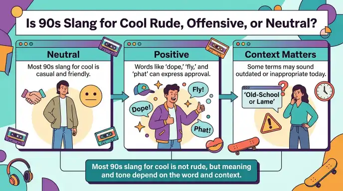 Is 90s Slang for Cool Rude, Offensive, or Neutral?