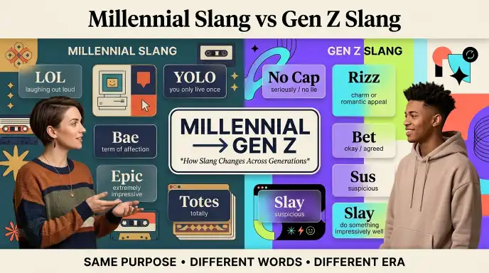 Millennial Slang vs Gen Z Slang