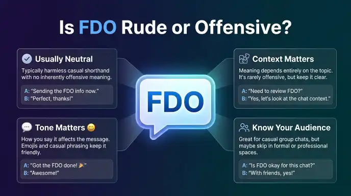 Is FDO Rude or Offensive?